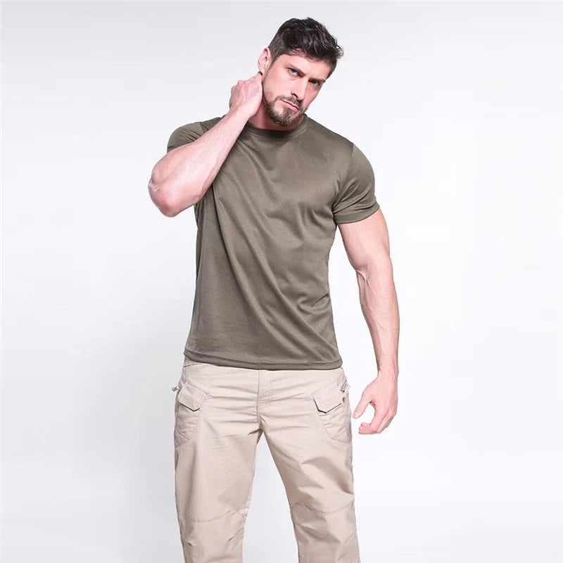 MEGE 3 Pcs/2 Pcs Men Camouflage Tactical T Shirt Army Military ShortSleeve O-neck Quick-Drying gym T Shirts Casual Oversized 4XL