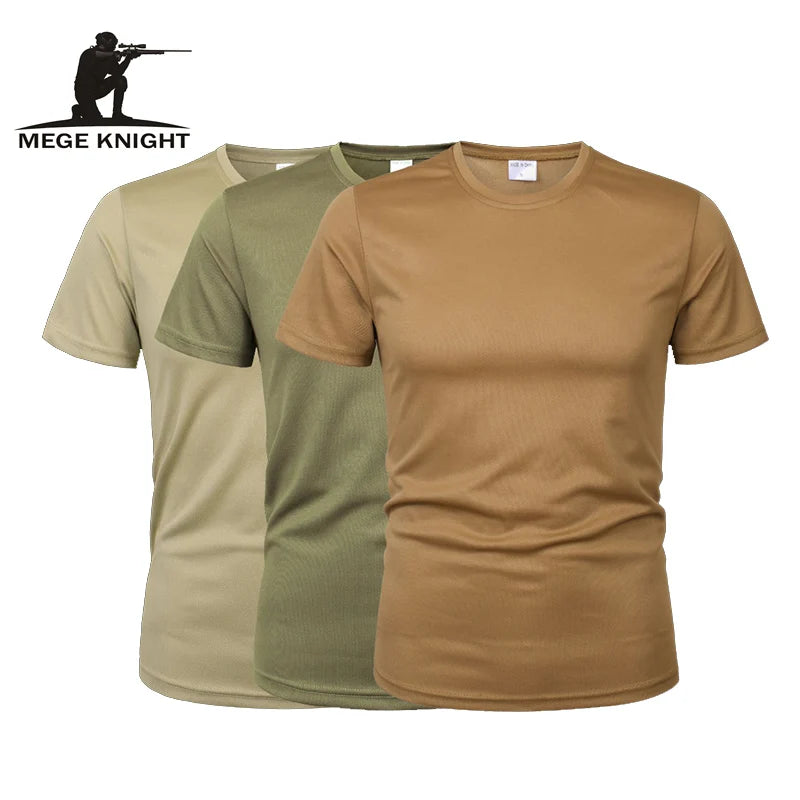 MEGE 3 Pcs/2 Pcs Men Camouflage Tactical T Shirt Army Military ShortSleeve O-neck Quick-Drying gym T Shirts Casual Oversized 4XL