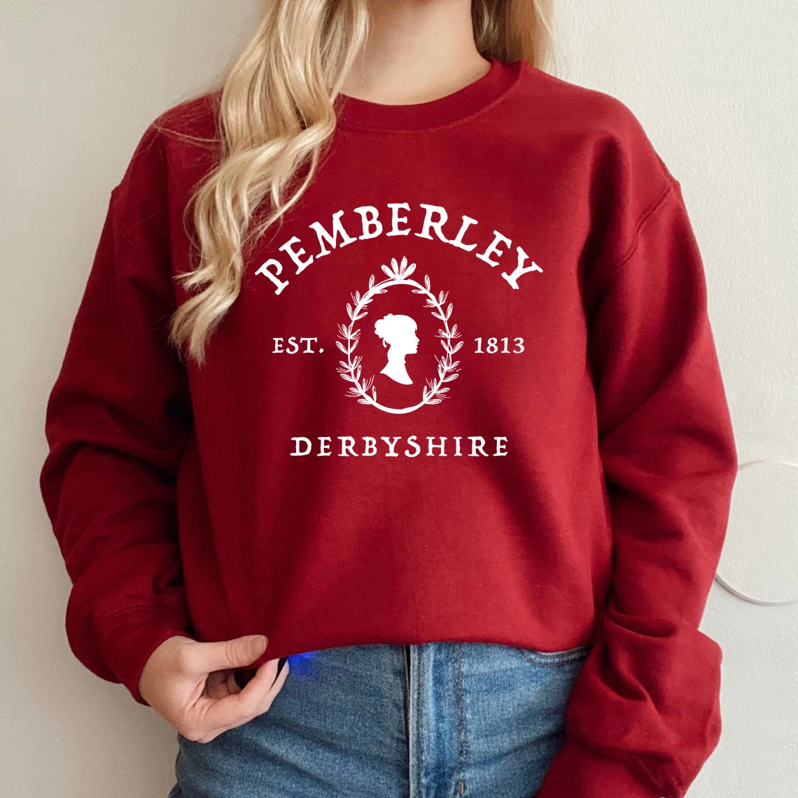 Jane Austen Sweatshirt Pride and Prejudice Pullover Pemberley Sweatshirts Book Lover Hoodie Vintage Kawaii Jumper Feminist Tops