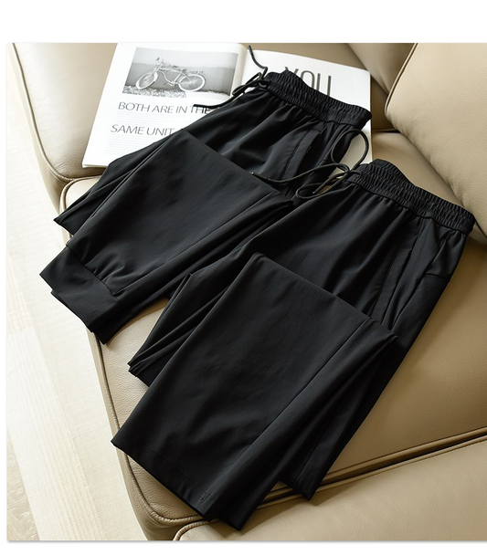 Men Loose Mouth Two Quick-Drying Lightweight Ice Silk Leggings