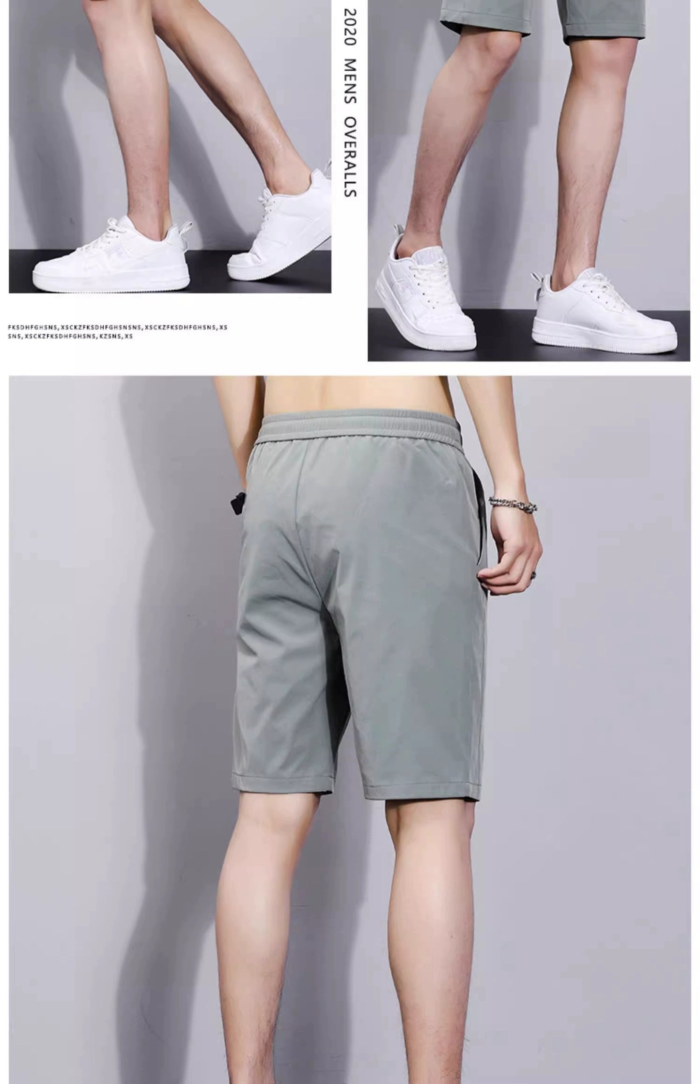 Half Length Ice Silk Beach Outwear Oversized Casual Shorts