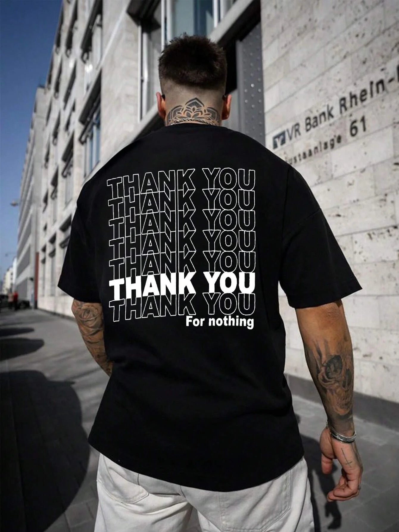 Thank You For Nothing Letter Graphic Print Man T-Shirts High Quality Tee Clothes Summer Hip Hop Tshirt O-Neck Soft Cotton Tops