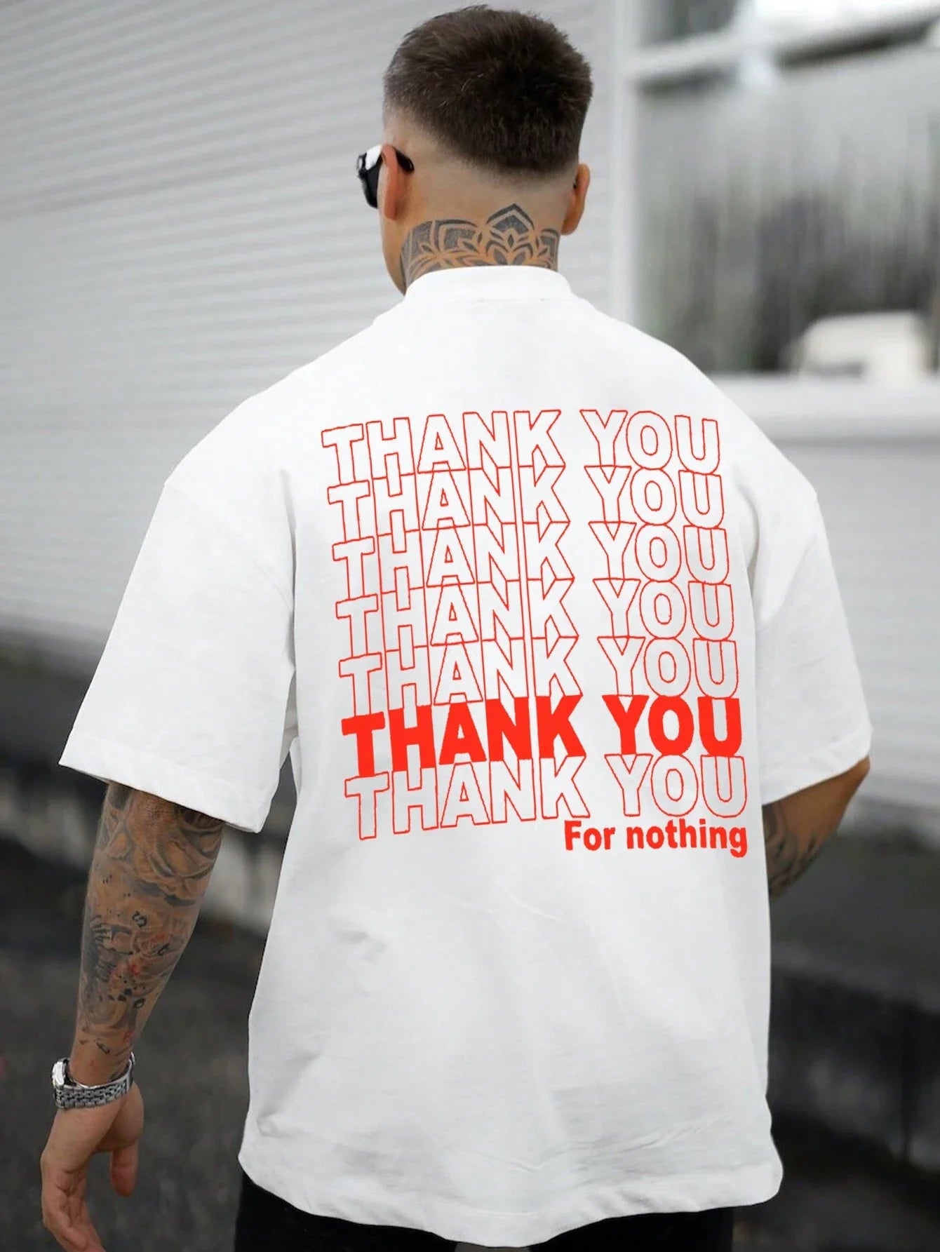 Thank You For Nothing Letter Graphic Print Man T-Shirts High Quality Tee Clothes Summer Hip Hop Tshirt O-Neck Soft Cotton Tops