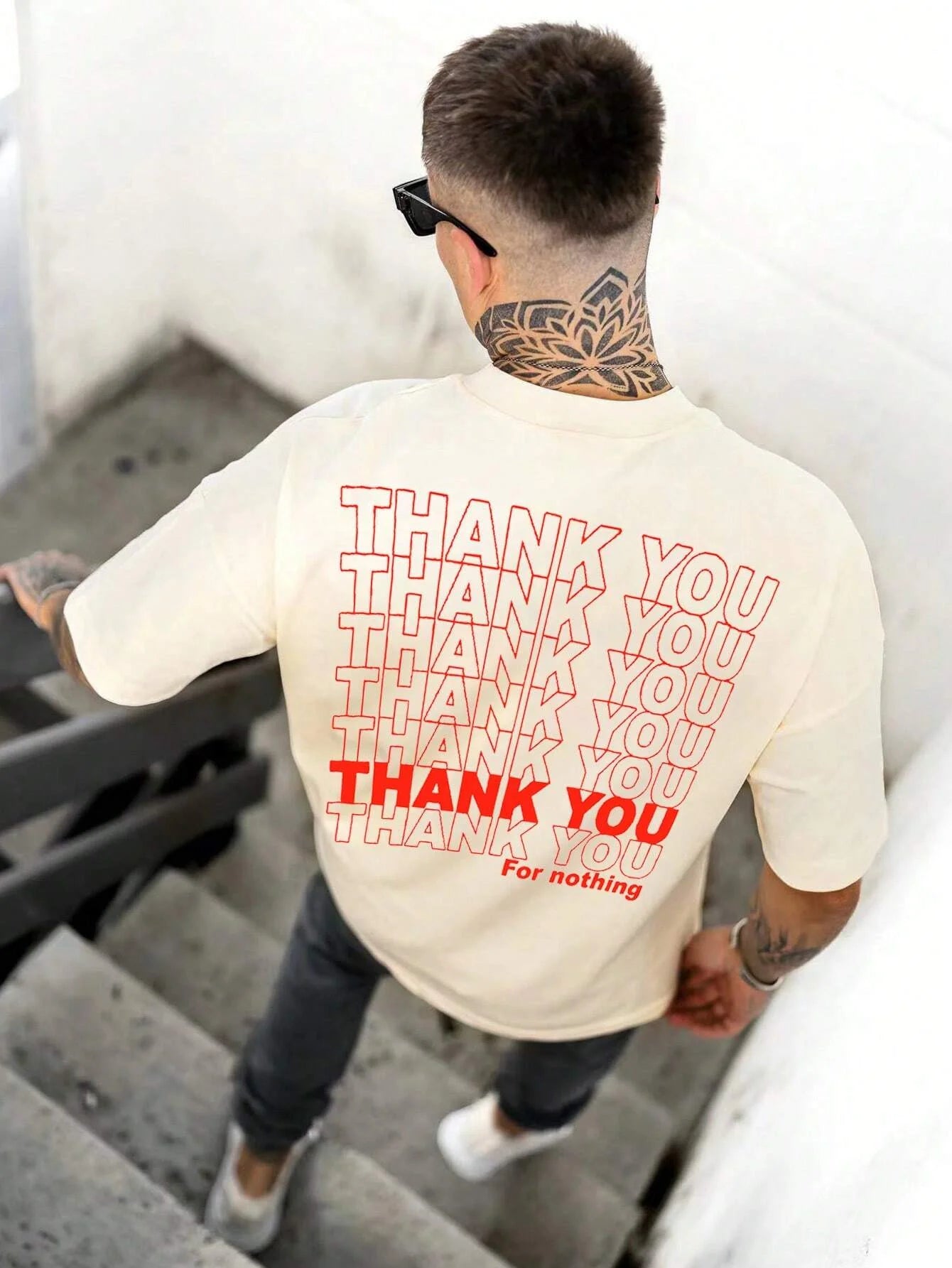 Thank You For Nothing Letter Graphic Print Man T-Shirts High Quality Tee Clothes Summer Hip Hop Tshirt O-Neck Soft Cotton Tops